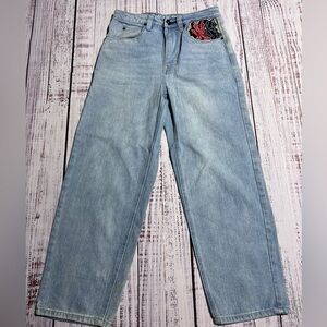 Ninth Hall Ambush Jeans Men 28X27 Blue Baggy Y2K Panther Embroidered Skater